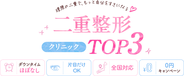 絶対に利用すべき二重整形クリニック比較3選